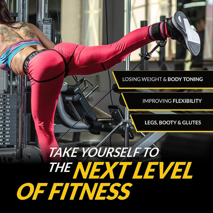 Elevate Your Workout with Our Adjustable Gym Ankle Cuff Cable Attachment – Durable, Comfortable, and Perfect for Glute and Leg Exercises!