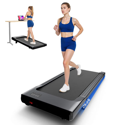 Elevate Your Workout with the 6% Incline Walking Pad Treadmill - No Assembly Required, 2.5 HP Quiet Motor, Smart App Connectivity, and LED Display for Ultimate Fitness Tracking!