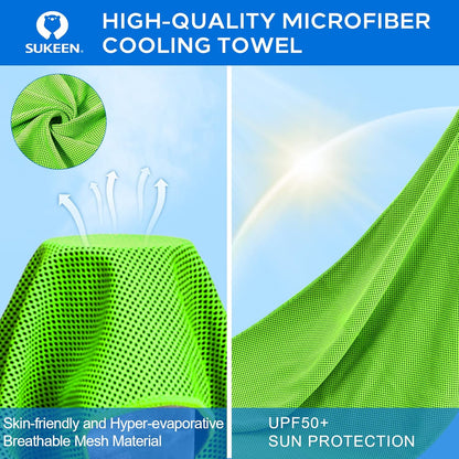 Stay Cool Anywhere: 4 Pack of Versatile Cooling Towels (40"x12") - Perfect for Yoga, Sports, Gym, and Outdoor Adventures!