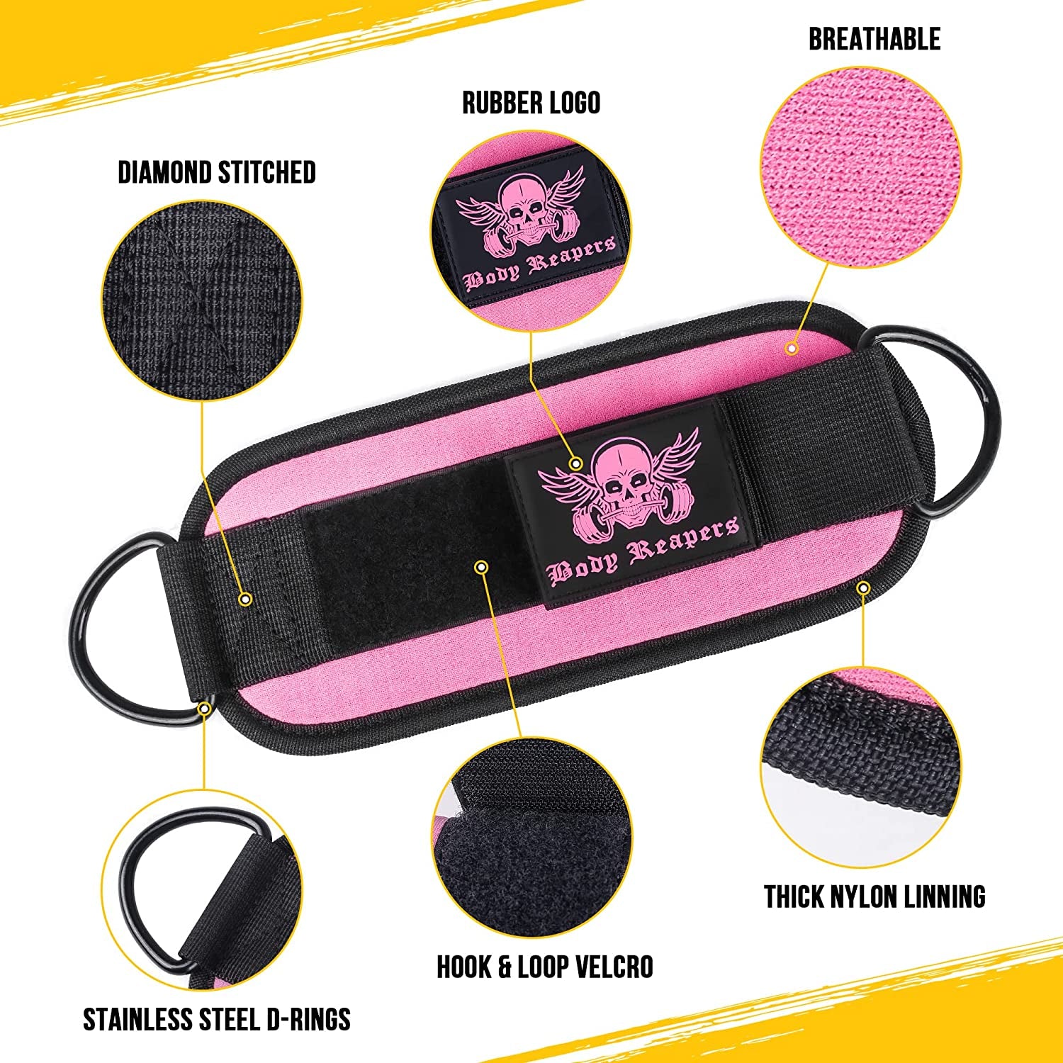 Elevate Your Workout with Our Adjustable Gym Ankle Cuff Cable Attachment – Durable, Comfortable, and Perfect for Glute and Leg Exercises!