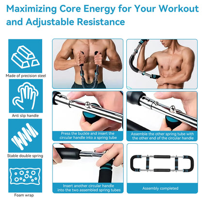 Transform Your Upper Body with Our Adjustable Arm & Chest Trainer – 66-110Lb Resistance for Ultimate Muscle Building